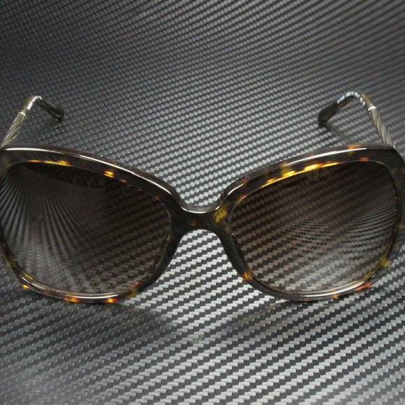 BURBERRY 57MM DAKR HAVANA GRADIENT SUNGLASSES - Picture 2 of 3